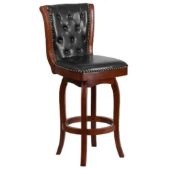 Flash Furniture 30'' High Wood Barstool With Button Tufted Back And LeatherSoft Swivel Seat -Flash Furniture Shop GUEST 20075a61 9203 4c96 964c 407cc21b30e5