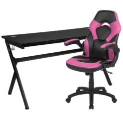 Flash Furniture Gaming Desk And Racing Chair Set With Cup Holder, Headphone Hook And Removable Mouse Pad Top - 2 Wire Management Holes 26 Flash Furniture Gaming Desk And Racing Chair Set With Cup Holder, Headphone Hook And Removable Mouse Pad Top - 2 Wire Management Holes -Flash Furniture Shop GUEST 21061721 8ea3 4916 9136 566bd85fb96d