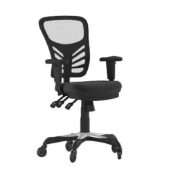 Flash Furniture Nicholas Mid-Back Multifunction Executive Swivel Ergonomic Office Chair With Adjustable Arms And Transparent Roller Wheels -Flash Furniture Shop GUEST 21b969d3 7d24 41a5 acca 27a8488ea637