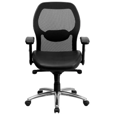 Flash Furniture Mid-Back Super Mesh Executive Swivel Office Chair With Knee Tilt Control And Adjustable Arms 3 Flash Furniture Mid-Back Super Mesh Executive Swivel Office Chair With Knee Tilt Control And Adjustable Arms - Image 3