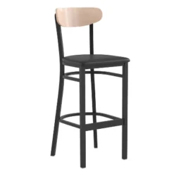 Flash Furniture Wright Commercial Grade Barstool With 500 LB. Capacity Steel Frame, Solid Wood Seat, And Boomerang Back -Flash Furniture Shop GUEST 22584c28 cf58 411b 919b aea2c2c9e4de