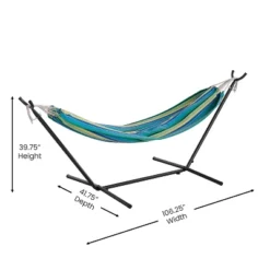 Flash Furniture Lola 2 Person Hammock With Stand And Premium Carry Bag, Cotton Hammock With Space Saving Steel Stand, 450 LBS. Static Weight Capacity -Flash Furniture Shop GUEST 2387a057 763c 4981 bb36 52f6e221bd83