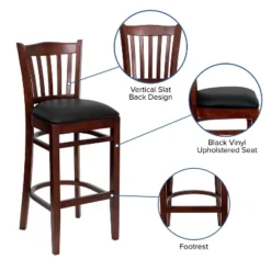 Flash Furniture Vertical Slat Back Wooden Restaurant Barstool -Flash Furniture Shop GUEST 23e133ea dca7 4c86 8263 9fa5f37601ac