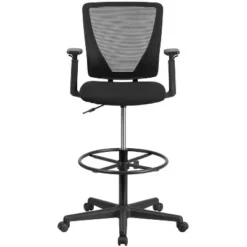 Flash Furniture Ergonomic Mid-Back Mesh Drafting Chair With Black Fabric Seat, Adjustable Foot Ring And Adjustable Arms 16 Flash Furniture Ergonomic Mid-Back Mesh Drafting Chair With Black Fabric Seat, Adjustable Foot Ring And Adjustable Arms -Flash Furniture Shop GUEST 24a9d2b0 9f9f 4cbe 84b6 e8957d81022a