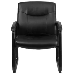 HERCULES Series 500 Lb. Capacity Big & Tall Black Leather Executive Side Chair With Sled Base - Flash Furniture -Flash Furniture Shop GUEST 24e61e53 5069 4d8d a00e ae7acce942de