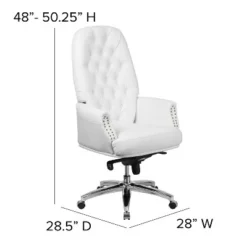 Flash Furniture High Back Traditional Tufted White LeatherSoft Multifunction Executive Swivel Ergonomic Office Chair With Arms -Flash Furniture Shop GUEST 253316d1 239a 4463 b564 5a9f2fe8e73d