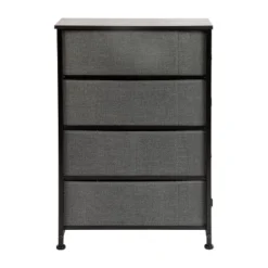 Flash Furniture 4 Drawer Slim Wood Top Cast Iron Frame Vertical Storage Dresser With Easy Pull Fabric Drawers -Flash Furniture Shop GUEST 266fad51 c014 4f68 bee6 aa09e96a367e