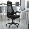 Flash Furniture Ivan High Back Black Mesh Executive Swivel Office Chair With Flip-Up Arms