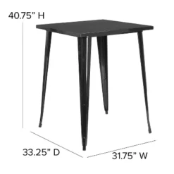 Flash Furniture Commercial Grade 31.5" Square Metal Indoor-Outdoor Bar Height Table -Flash Furniture Shop GUEST 2716be32 9657 4e15 be0a c695106b5472