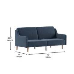 Flash Furniture Delphine Premium Convertible Split Back Sofa Futon With Curved Armrests And Solid Wood Legs -Flash Furniture Shop GUEST 27aebfc5 ae22 4135 bc35 7cf2fc4e7406