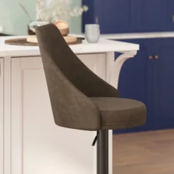 Flash Furniture Chrishelle Set Of 2 Commercial Adjustable Height Barstools With Upholstered Tufted Seats And Pedestal Base With Footring, Black -Flash Furniture Shop GUEST 29bd156c fed7 43ba 8a03 66a221e4508c