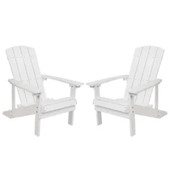 Flash Furniture Set Of 2 Charlestown All-Weather Poly Resin Wood Adirondack Chairs -Flash Furniture Shop GUEST 29de4b6a 9f5f 4674 9661 0d615d7f6da1