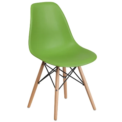 Flash Furniture Elon Series Plastic Chair With Wooden Legs 14 Flash Furniture Elon Series Plastic Chair With Wooden Legs - Image 14