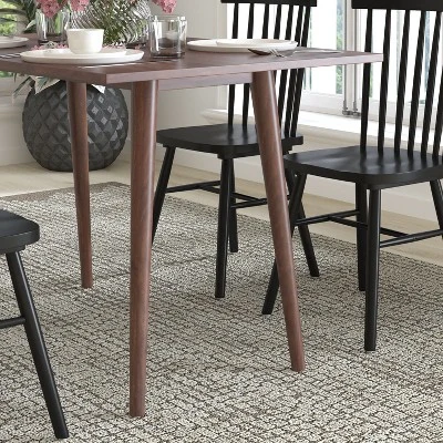 Flash Furniture Hatfield 47 Inch Mid-Century Modern Wood Dining Table, Wood Kitchen Table, Dark Walnut 2 Flash Furniture Hatfield 47 Inch Mid-Century Modern Wood Dining Table, Wood Kitchen Table, Dark Walnut - Image 2