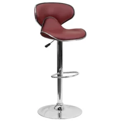 Flash Furniture Contemporary Cozy Mid-Back Vinyl Adjustable Height Barstool With Chrome Base -Flash Furniture Shop GUEST 2c1c8a17 ae6d 43d7 9058 1eae69e12019