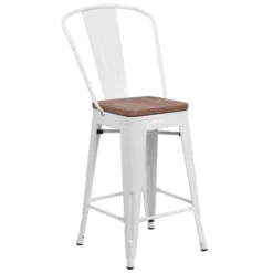 Flash Furniture 24" High Metal Counter Height Stool With Back And Wood Seat 25 Flash Furniture 24" High Metal Counter Height Stool With Back And Wood Seat -Flash Furniture Shop GUEST 2c41d00f 6ced 424d b0b6 1a6e5accf4e1