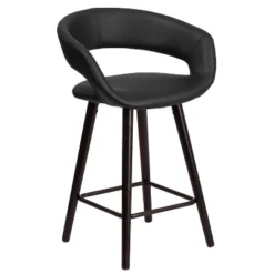 Flash Furniture Brynn Series 24'' High Contemporary Vinyl Rounded Back Counter Height Stool With Cappuccino Wood Frame 22 Flash Furniture Brynn Series 24'' High Contemporary Vinyl Rounded Back Counter Height Stool With Cappuccino Wood Frame -Flash Furniture Shop GUEST 2d3c0955 be9a 4b1d 90b1 9a1bac7a1f7c