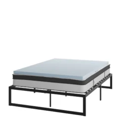 Flash Furniture 14 Inch Metal Platform Bed Frame With 10 Inch Pocket Spring Mattress In A Box And 2 Inch Cool Gel Memory Foam Topper -Flash Furniture Shop GUEST 2e2c8116 2ef8 48c4 9d1e 8de94246f0ae