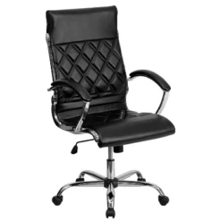 Flash Furniture High Back Designer Quilted LeatherSoft Executive Swivel Office Chair With Chrome Base And Arms -Flash Furniture Shop GUEST 2f4804b2 be82 424b 9c61 9b063e9acef9