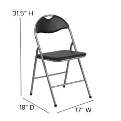 Flash Furniture 2 Pack HERCULES Series Black Vinyl Metal Folding Chair With Carrying Handle -Flash Furniture Shop GUEST 2f7aa7af 1d01 4a57 91c8 7bc83fdddbb4