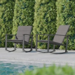 Flash Furniture Brazos Set Of 2 Outdoor Rocking Chairs With Flex Comfort Material And Metal Frame -Flash Furniture Shop GUEST 2f9e3eeb 419b 41f6 bdaf 8e25fbe0d8d5