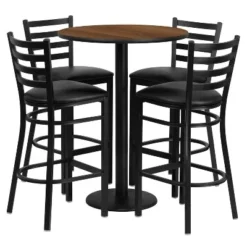 Flash Furniture 30'' Round Laminate Table Set With Round Base And 4 Ladder Back Metal Barstools -Flash Furniture Shop GUEST 2fb317b6 2529 471c 8cbd 76f316651fad