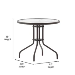 Flash Furniture Bellamy 31.5'' Round Tempered Glass Metal Table -Flash Furniture Shop GUEST 2fd89d82 d6e9 4545 ab69 b8f6a0f24dbd