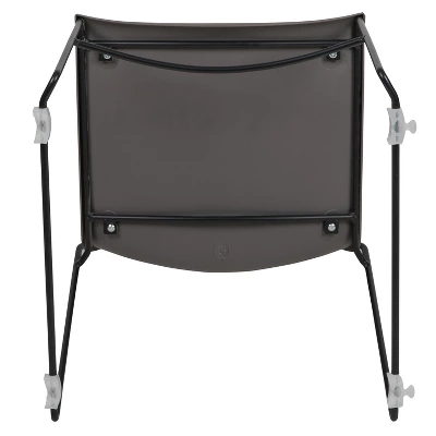 Flash Furniture HERCULES Series 661 Lb. Capacity Gray Full Back Stack Chair With Black Powder Coated Frame 9 Flash Furniture HERCULES Series 661 Lb. Capacity Gray Full Back Stack Chair With Black Powder Coated Frame - Image 9