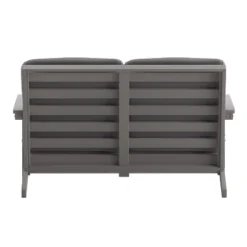 Flash Furniture Charlestown All-Weather Poly Resin Wood Adirondack Style Deep Seat Patio Loveseat With Cushions -Flash Furniture Shop GUEST 30cdff29 9e33 44d7 9272 3e15af9ee3d8