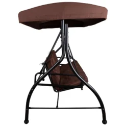 Flash Furniture Tellis 3-Seat Outdoor Steel Converting Patio Swing Canopy Hammock With Cushions / Outdoor Swing Bed -Flash Furniture Shop GUEST 32040804 fad1 48c5 973d 8f87484296f0