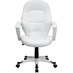 Mid-Back White Leather Executive Swivel Office Chair - Flash Furniture -Flash Furniture Shop GUEST 3271c262 f662 44bd 8079 f45eacb3ba8b