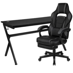 Flash Furniture Gaming Desk With Cup Holder/Headphone Hook/Removable Mousepad Top & Reclining Back/Arms Gaming Chair With Footrest 31 Flash Furniture Gaming Desk With Cup Holder/Headphone Hook/Removable Mousepad Top & Reclining Back/Arms Gaming Chair With Footrest -Flash Furniture Shop GUEST 336d5609 a20c 467d bf57 81784f3662fc