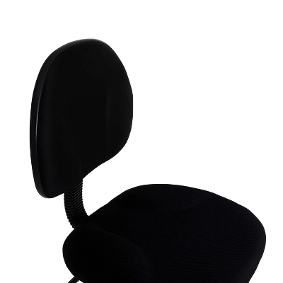 Flash Furniture Black Fabric Drafting Chair (Cylinders: 22.5''-27''H Or 26''-30.5''H) 4 Flash Furniture Black Fabric Drafting Chair (Cylinders: 22.5''-27''H Or 26''-30.5''H) - Image 4