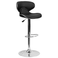 Flash Furniture Contemporary Cozy Mid-Back Vinyl Adjustable Height Barstool With Chrome Base -Flash Furniture Shop GUEST 354c3065 cef7 48f3 8b82 e182ba9c27d5