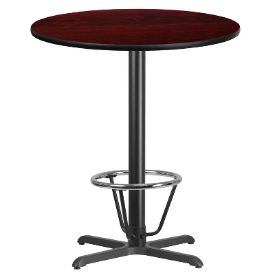 Flash Furniture 36'' Round Laminate Table Top With 30'' X 30'' Bar Height Table Base And Foot Ring 5 Flash Furniture 36'' Round Laminate Table Top With 30'' X 30'' Bar Height Table Base And Foot Ring - Image 5