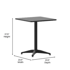 Flash Furniture Mellie 23.5'' Square Aluminum Indoor-Outdoor Table With Base -Flash Furniture Shop GUEST 382d6fd2 8234 4cc0 91f6 515eab67b42d