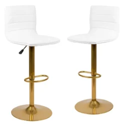 Flash Furniture Modern Vinyl Adjustable Height Barstool With Horizontal Stitch Back, Set Of 2 -Flash Furniture Shop GUEST 38fa3767 9cf2 4b31 ba28 da8bc84e2b21
