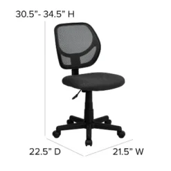 Flash Furniture Low Back Gray Mesh Swivel Task Office Chair With Curved Square Back 11 Flash Furniture Low Back Gray Mesh Swivel Task Office Chair With Curved Square Back -Flash Furniture Shop GUEST 396b7163 dd72 438e 9e18 8eacc15fa14c