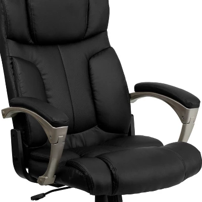 Flash Furniture Hansel High Back Folding Black LeatherSoft Executive Swivel Office Chair With Arms 4 Flash Furniture Hansel High Back Folding Black LeatherSoft Executive Swivel Office Chair With Arms - Image 4