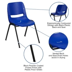 Flash Furniture HERCULES Series 440 Lb. Capacity Kid's Navy Ergonomic Shell Stack Chair With Black Frame And 14" Seat Height -Flash Furniture Shop GUEST 3a581e45 0dff 4b01 a032 abc5413b9d92