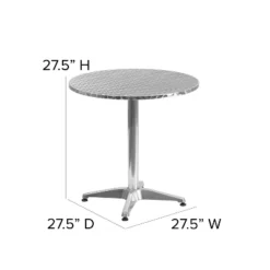 Flash Furniture Mellie 27.5'' Round Aluminum Indoor-Outdoor Table With Base -Flash Furniture Shop GUEST 3ae71236 9be5 4ac1 9cfd 0eff9cf91e68