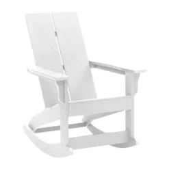 Flash Furniture Finn Modern Commercial Grade All-Weather 2-Slat Poly Resin Wood Rocking Adirondack Chair With Rust Resistant Stainless Steel Hardware -Flash Furniture Shop GUEST 3b093ad4 09c8 4102 88bf 46b985d5957f