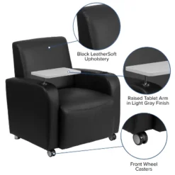 Flash Furniture LeatherSoft Guest Chair With Tablet Arm, Front Wheel Casters And Cup Holder -Flash Furniture Shop GUEST 3b2de55d 82a9 4fa8 8257 0e4ca978650e