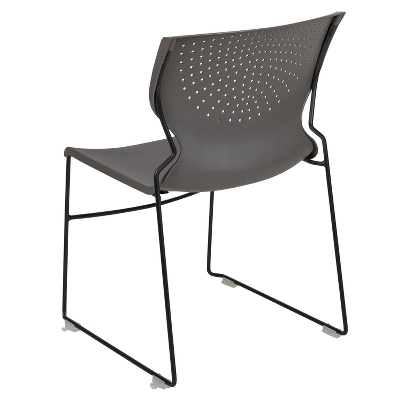 Flash Furniture HERCULES Series 661 Lb. Capacity Gray Full Back Stack Chair With Black Powder Coated Frame 10 Flash Furniture HERCULES Series 661 Lb. Capacity Gray Full Back Stack Chair With Black Powder Coated Frame - Image 10