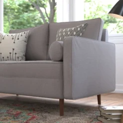 Flash Furniture Hudson Mid-Century Modern Loveseat Sofa With Tufted Upholstery & Solid Wood Legs -Flash Furniture Shop GUEST 3ca52589 2a60 468b 93af 8d55fe9f2fb1