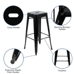 Flash Furniture 30" High Metal Indoor Bar Stool - Stackable Set Of 4 -Flash Furniture Shop GUEST 3cb8cbbc ea79 4d59 bc6c 88c52fba09ec