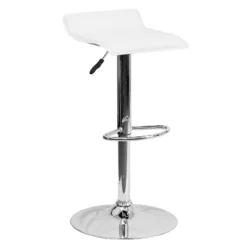 Flash Furniture Contemporary Vinyl Adjustable Height Barstool With Solid Wave Seat And Chrome Base -Flash Furniture Shop GUEST 3e2121c0 ecff 4ba3 90ec ab242e7f90fd