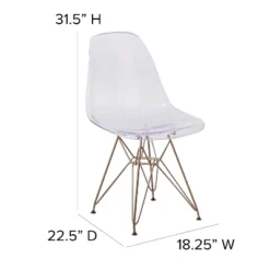 Flash Furniture Elon Series Ghost Chair With Gold Metal Base -Flash Furniture Shop GUEST 3fe4deb9 f4d9 490b 8966 86d6822fbe9e