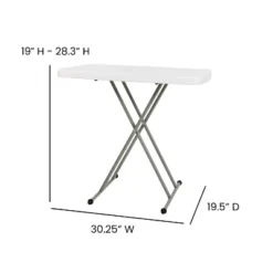 Flash Furniture Indoor/Outdoor Plastic Folding Table, Adjustable Height Commercial Grade Side Table, Laptop Table, TV Tray -Flash Furniture Shop GUEST 403e3553 90fb 4383 a8a8 87ef414531dc