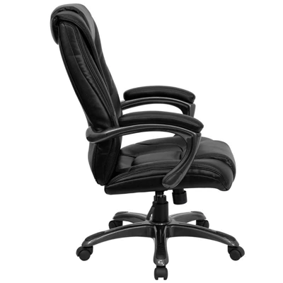 High Back Executive Swivel Office Chair Black Leather - Flash Furniture 1 High Back Executive Swivel Office Chair Black Leather - Flash Furniture